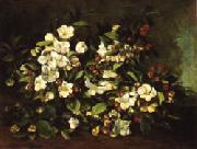 Gustave Courbet Apple Tree Branch in Flower oil painting artist